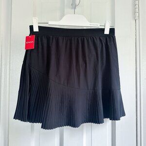 NWT Spanx Yes, pleats! Tennis Pickleball Skort Size Large in Very Black